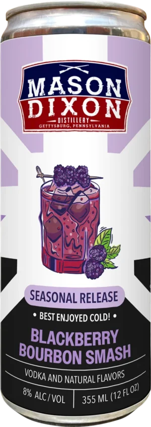 Mason Dixon Distillery - Canned Cocktail - Blackberry Bourbon Smash