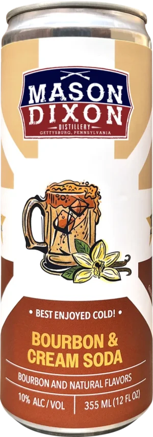 Mason Dixon Distillery - Canned Cocktail - Bourbon and Cream Soda
