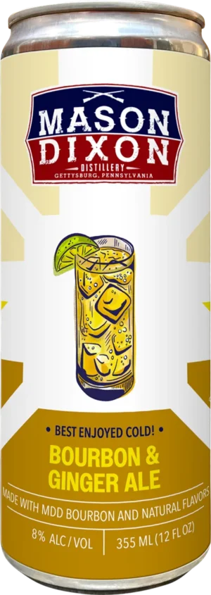 Mason Dixon Distillery - Canned Cocktail - Bourbon and Ginger Ale