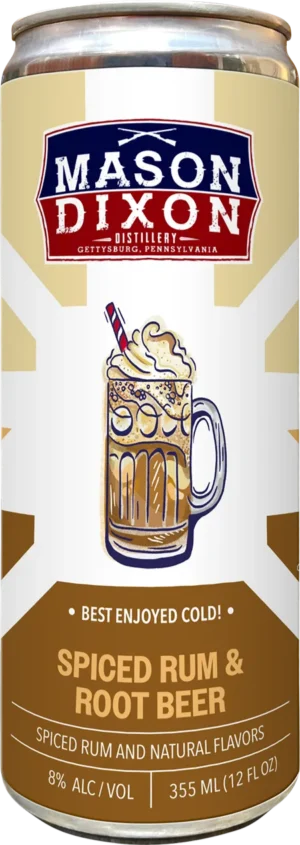 Mason Dixon Distillery - Canned Cocktail - Spiced Rum and Root Beer