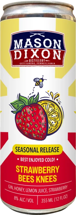 Mason Dixon Distillery - Canned Cocktail - Strawberry Bees Knees