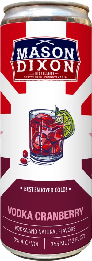 Mason Dixon Distillery - Canned Cocktail - Vodka Cranberry